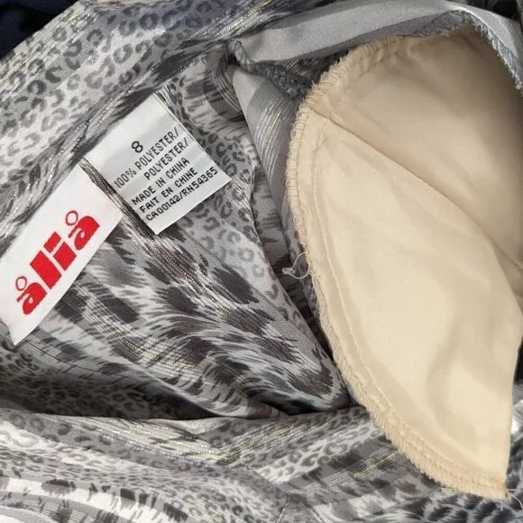 Vintage Alia Leopard Stripe Print Blouse - Picture 5 of 5